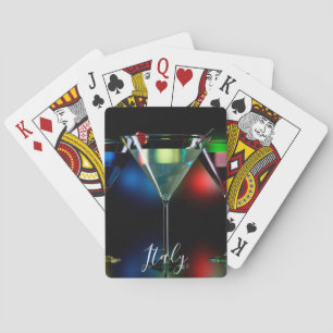 Jeu De Cartes Différents cocktails dans des lunettes à martini é