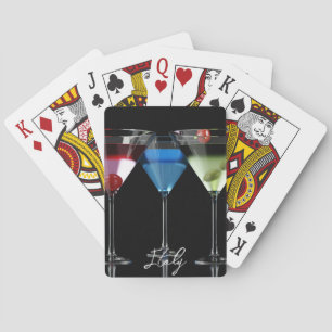 Jeu De Cartes Différents cocktails dans des lunettes à martini n