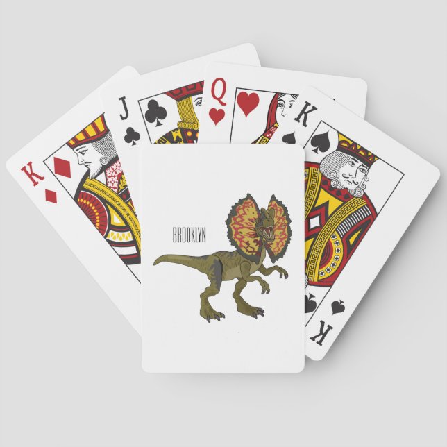 Jeu De Cartes Dilophosaurus dessin animé (dos)