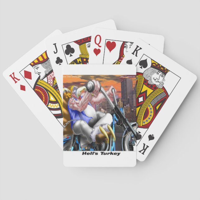 Jeu De Cartes Dindon Motard Drôle (dos)