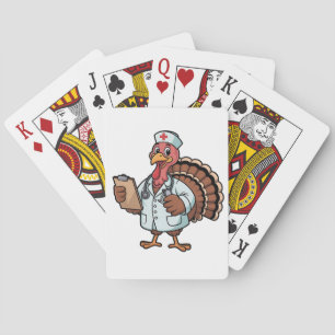 Jeu De Cartes Dindon sur un infirmière en tenue de travail de Th