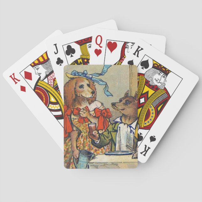 Jeu De Cartes Dîner de chien victorien Dress Doggy (dos)
