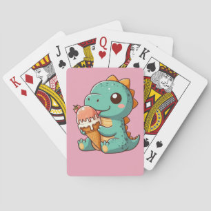 Jeu De Cartes Dino mignonne de glace mangeur
