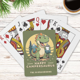 Jeu De Cartes Dinosaure Drôle extérieur Camping Personnalisé Nom