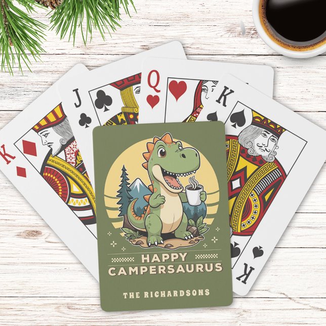 Jeu De Cartes Dinosaure Drôle extérieur Camping Personnalisé Nom (Créateur téléchargé)