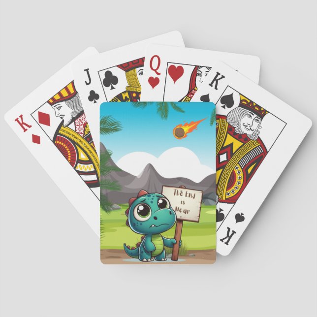 Jeu De Cartes dinosaure mignon et drôle (dos)