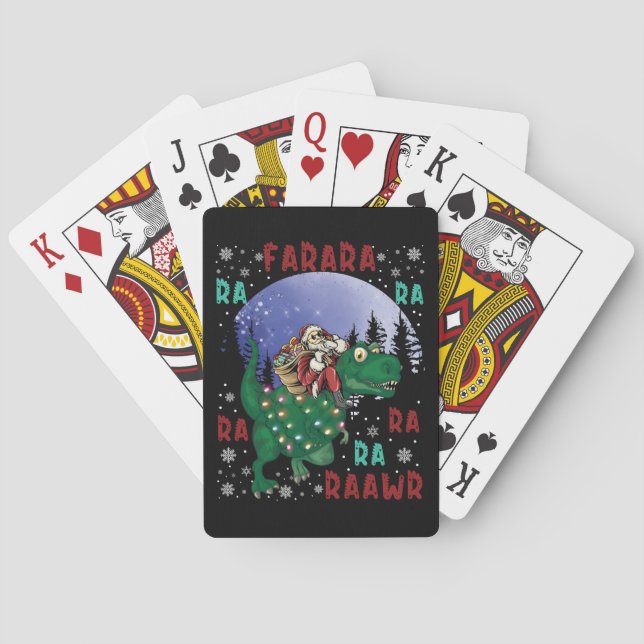 Jeu De Cartes Dinosaure Santa Claus (dos)