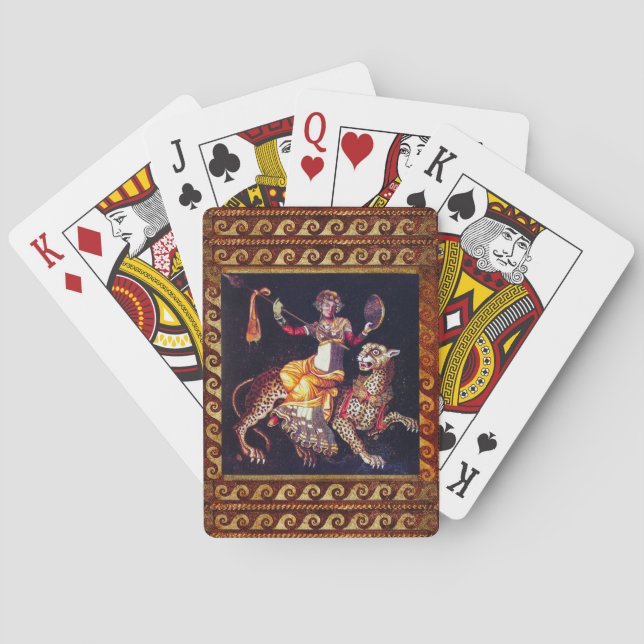 Jeu De Cartes DIONYSOS AVEC LA SPEAR ÉQUITATION LEOPARD Grecque  (dos)