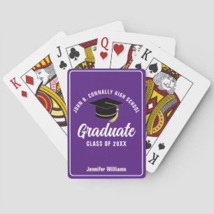 Jeu De Cartes Diplômé de la Purple High School personnalisé 2026