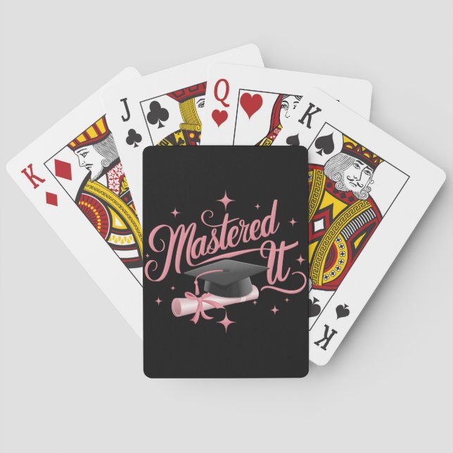 Jeu De Cartes Diplômé Maîtrise Diplômé MBA Diplômé (dos)
