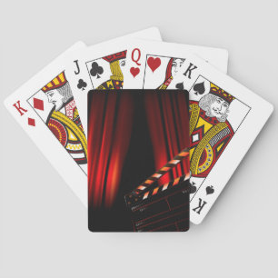 Jeu De Cartes Directeur du tableau de bord du rideau de film rou