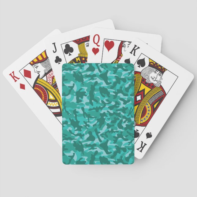 Jeu De Cartes Dispositif de camouflage bleu persian (dos)