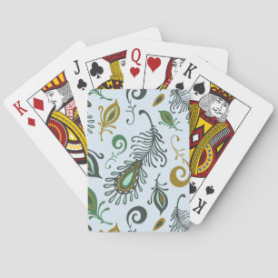 Jeu De Cartes Diverses plumes colorées