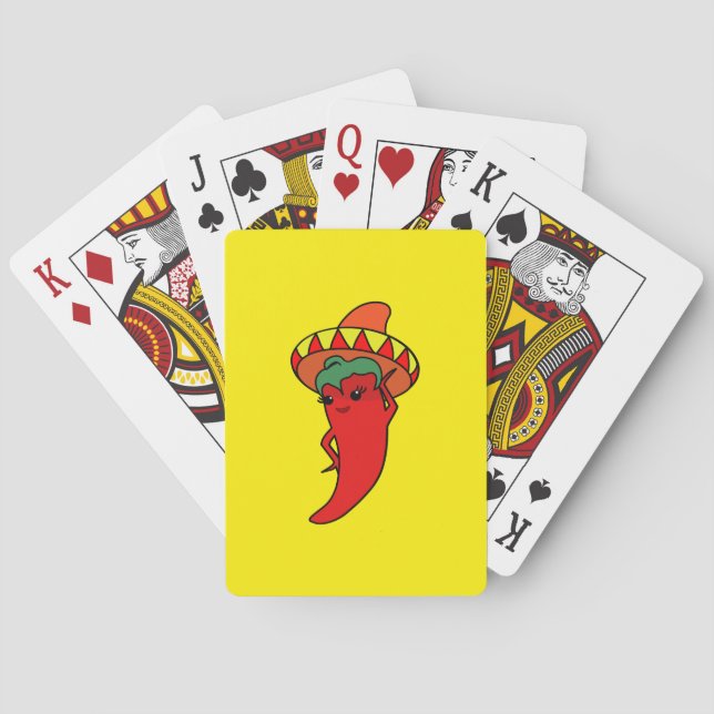 Jeu De Cartes Divine Piment Kawaii Rouge Chaud (dos)