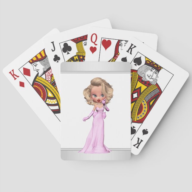 Jeu De Cartes Divine Rose Glamour Fille (dos)