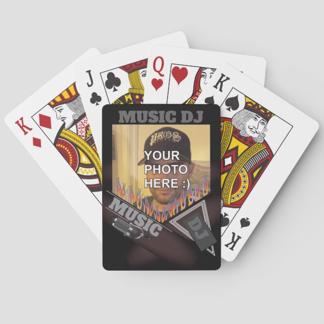 Jeu De Cartes DJ musical personnalisé (dos)
