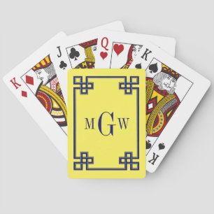 Jeu De Cartes do-it-yourself grecque clé fantaisie marine bleu e