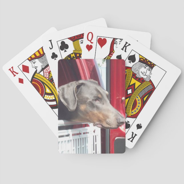 Jeu De Cartes Doberman Camion Rouge (dos)