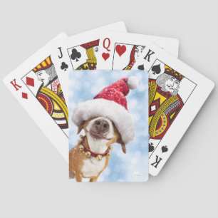 Jeu De Cartes Dog With Big Santa Hat