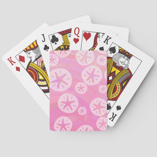 Jeu De Cartes Dollar de sable blanc et rose (dos)