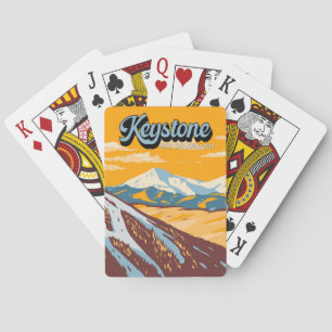 Jeu De Cartes Domaine skiable d'hiver de Keystone Colorado Vinta