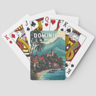 Jeu De Cartes Dominique Illustration Art de Voyage Vintage