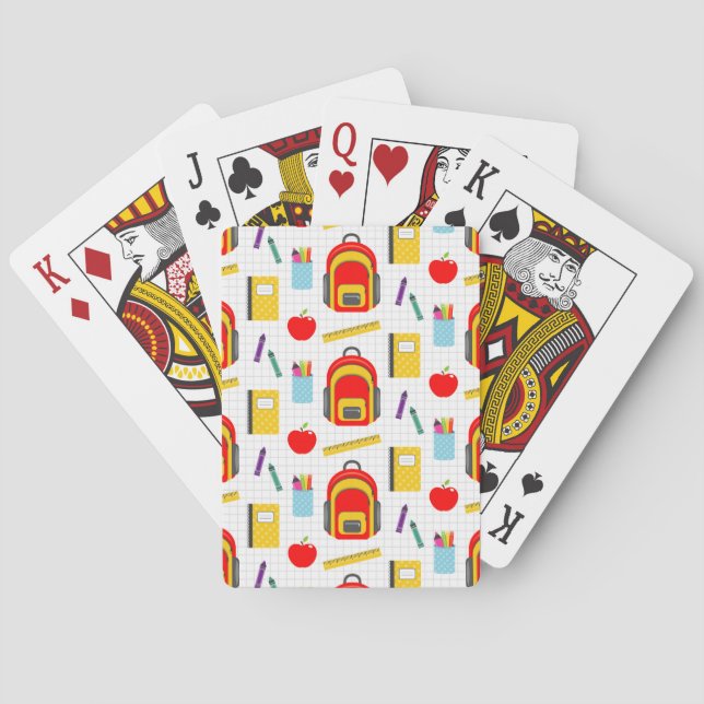 Jeu De Cartes Don de l'enseignant | Apple Retour À L'École (dos)