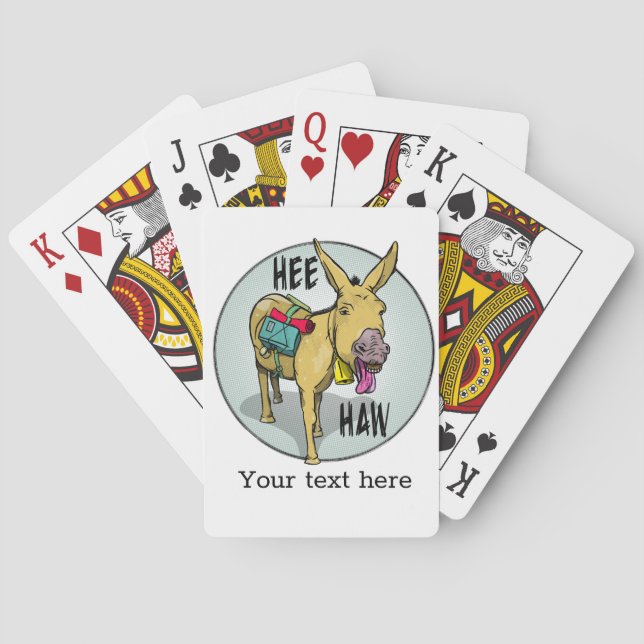 Jeu De Cartes Donkey Braying HEE HAW (dos)