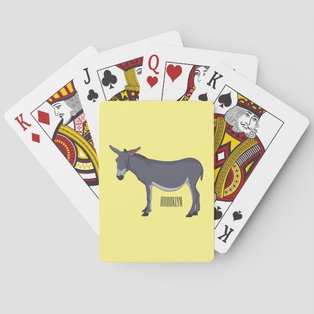 Jeu De Cartes Donkey cartoon illustration  (dos)