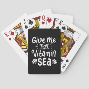 Jeu De Cartes Donnez à la nageuse la vitamine de la mer