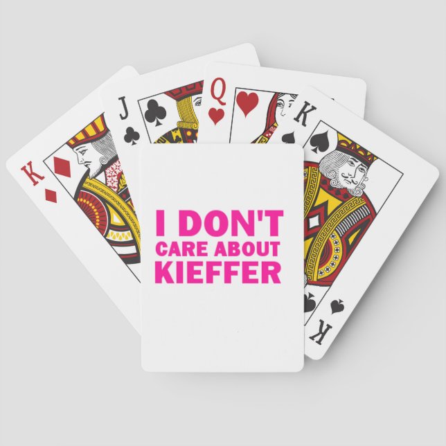 Jeu De Cartes Don't Care About Kieffer ! (dos)
