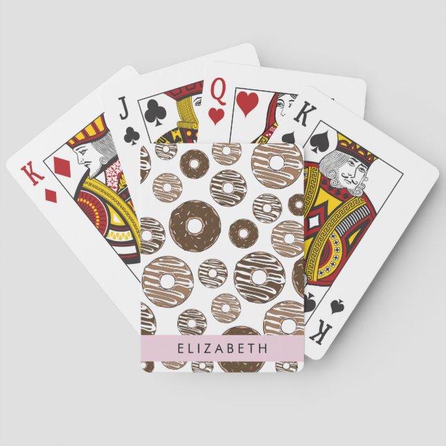 Jeu De Cartes Donuts Au Chocolat, Donuts Au Caramel, Glace, Votr (dos)