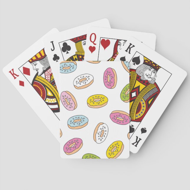 Jeu De Cartes Doodle beiguts motif, design sans soudure. (dos)