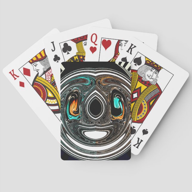 Jeu De Cartes Doodle ethnique africain Zebra texturé Art Imprime (dos)