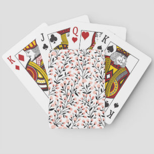 Jeu De Cartes Doodle Flowers : Coral Floral sans joint.