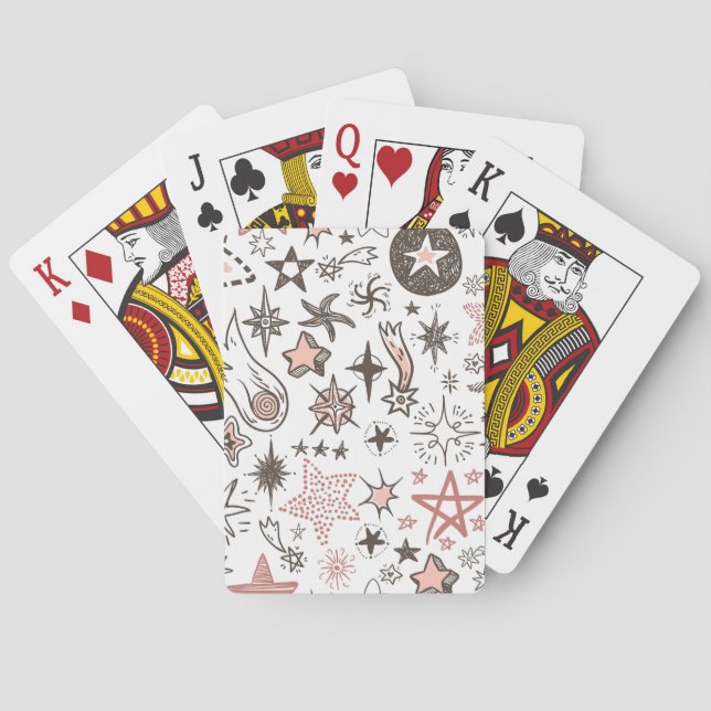 Jeu De Cartes Doodles cosmiques : Étoiles et comètes (dos)