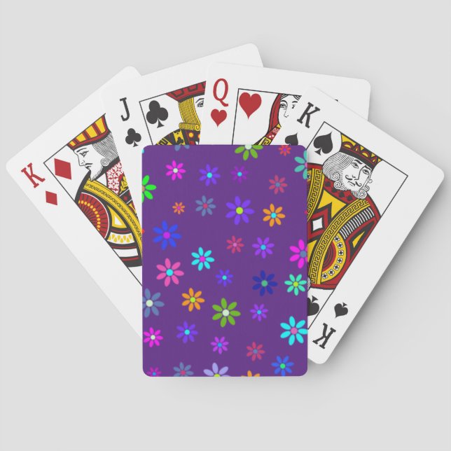 Jeu De Cartes Douche à fleurs - motif de couleur 1 (dos)