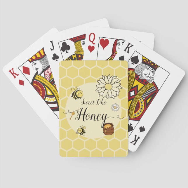 Jeu De Cartes Doux comme du miel petite abeille mignonne (dos)