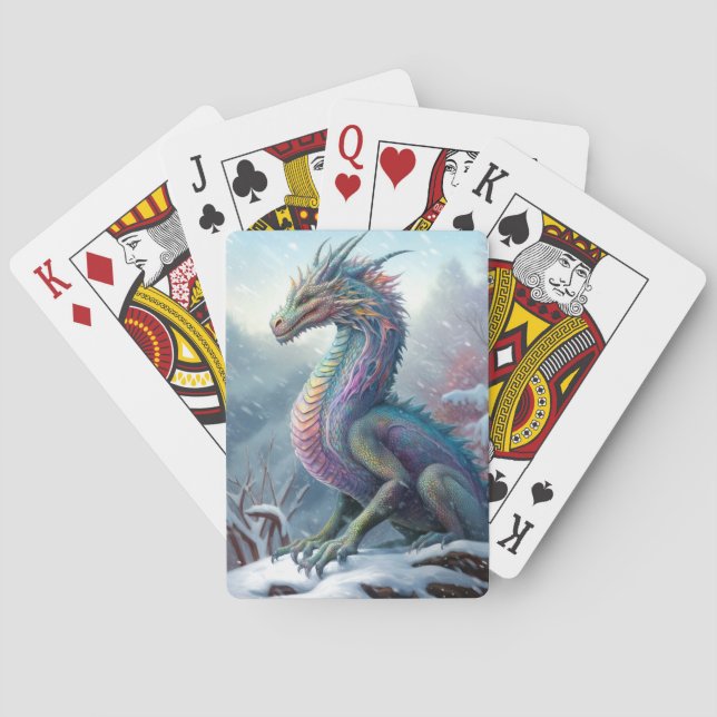 Jeu De Cartes Dragon Arc En Ciel Dans L'Art De L'Imaginaire De N (dos)