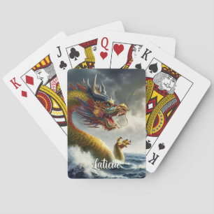 Jeu De Cartes Dragon de Frise dans la mer