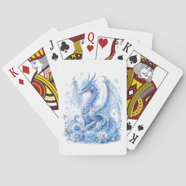 Jeu De Cartes Dragon de glace majestueux  (dos)