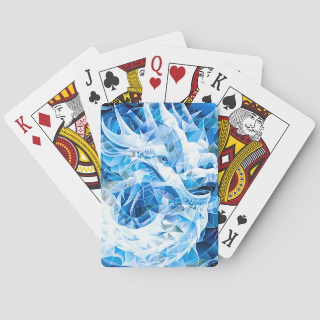 Jeu De Cartes Dragon de Mosaïque Ciel Bleu (dos)