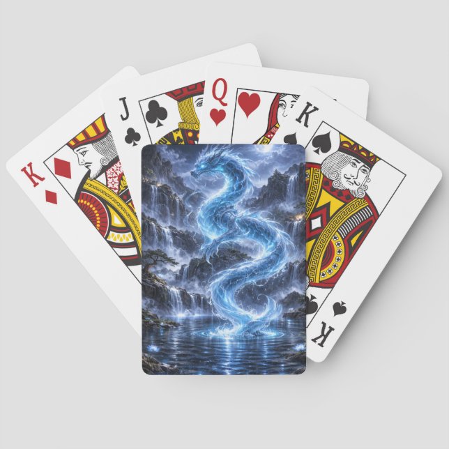 Jeu De Cartes Dragon d'eau du zodiaque chinois (dos)