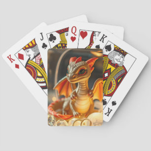 Jeu De Cartes Dragon mignon dans une boîte à bijoux