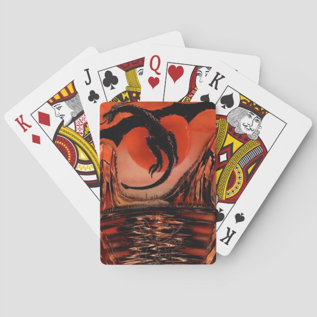 Jeu De Cartes Dragon noir (dos)