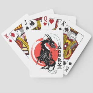 Jeu De Cartes Dragon noir, lune rouge