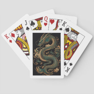 Jeu De Cartes Dragon sur papier pastel Dragon oriental de fant