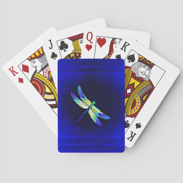Jeu De Cartes Dragonfly Electric Blue - Personnalisez avec le no (dos)