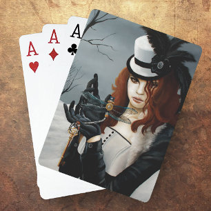 Jeu De Cartes Dragonflye mécanique clé Steampunk hivernal victor