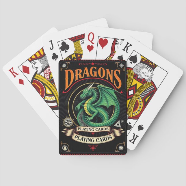 Jeu De Cartes Dragons Jouant aux cartes (dos)